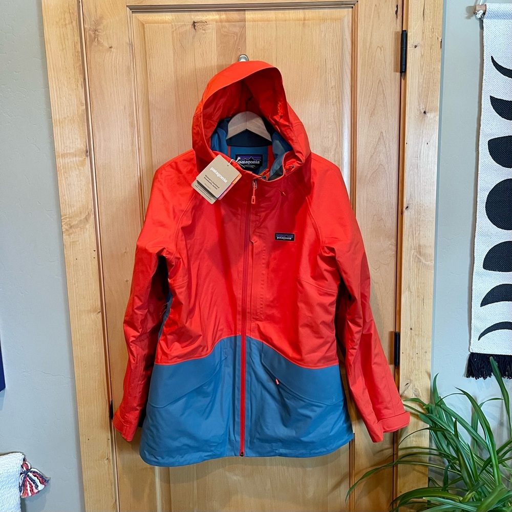 NEW Women’s Patagonia Insulated Snowbelle Jack Red/Orange & Gray Size Large